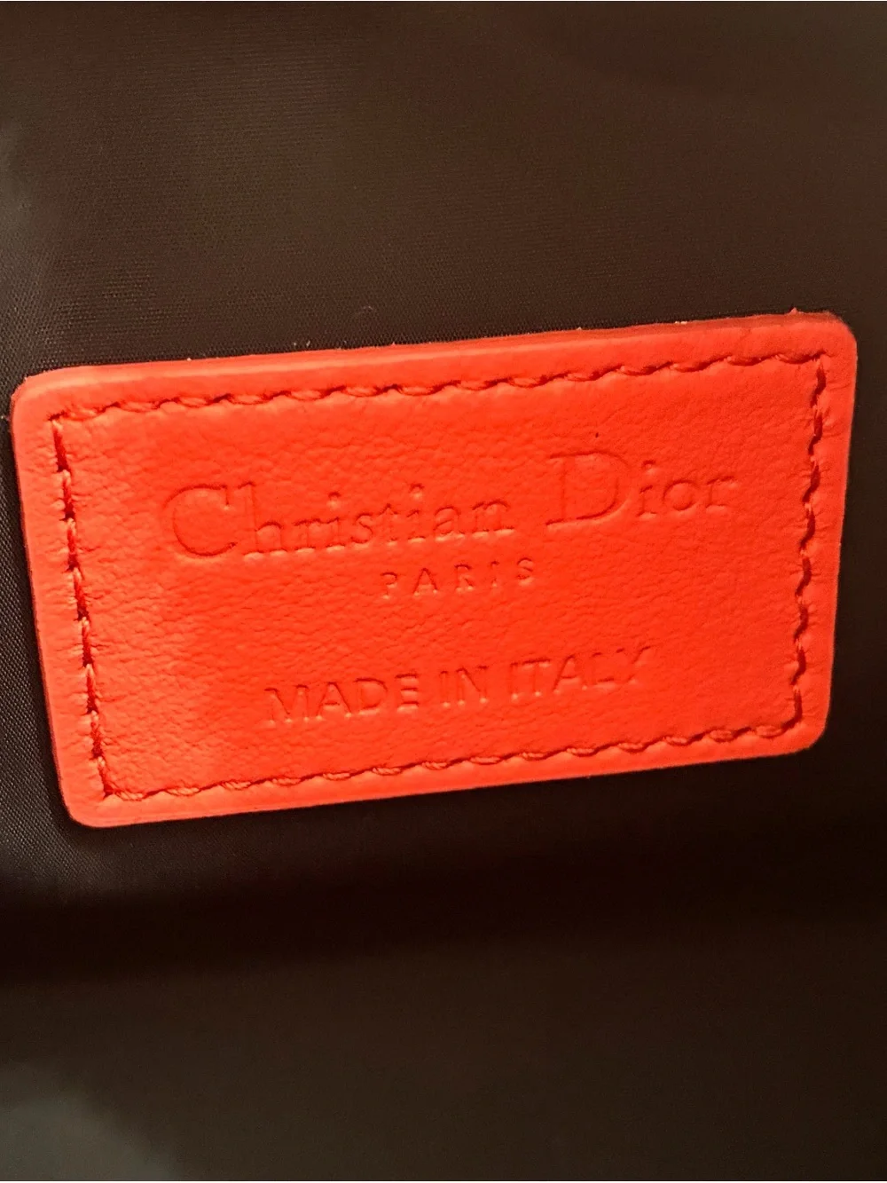 Dior Coral Toile Canvas Cosmetic Pouch/Bag